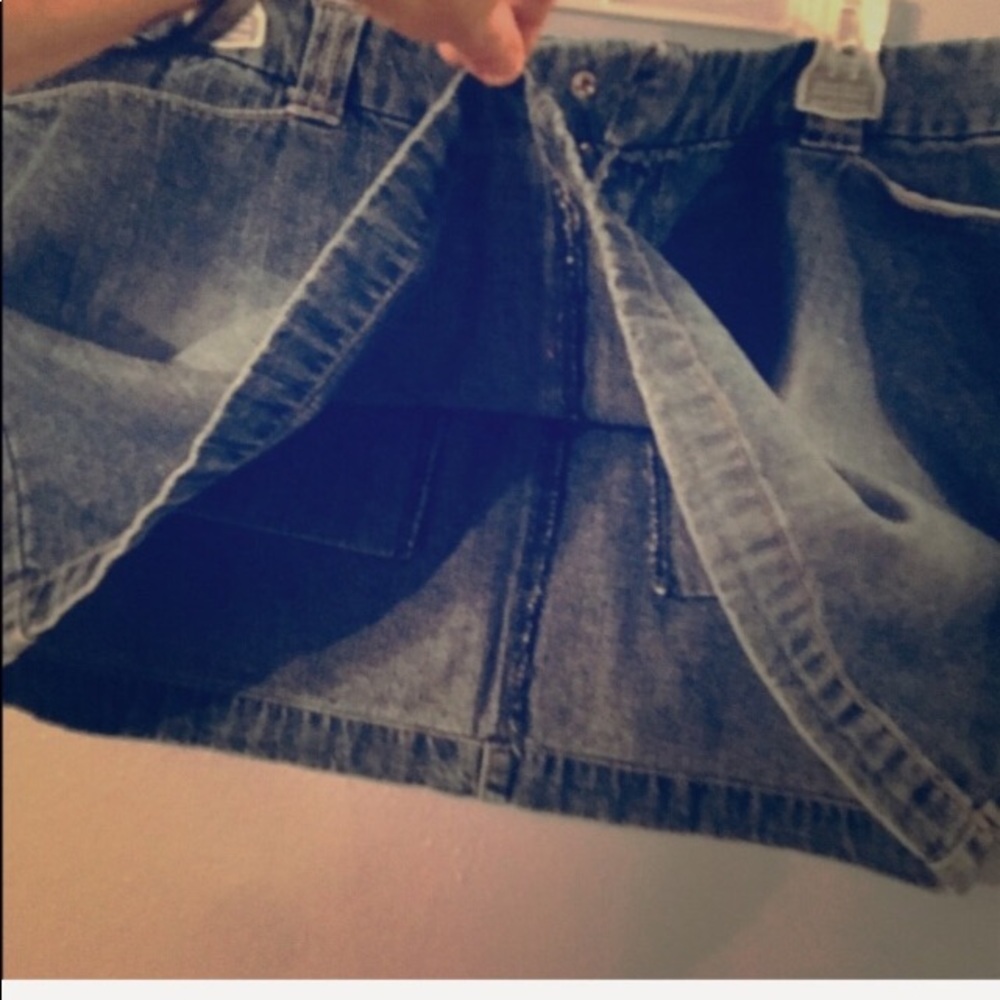 💥 CLEARANCE SO Mini Skirt Jean Blue Distressed 17